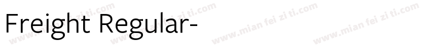 Freight Regular字体转换